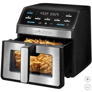 NEW Gourmia 8-Quart Digital Air Fryer, Black, Window & Interior Light - GAF858